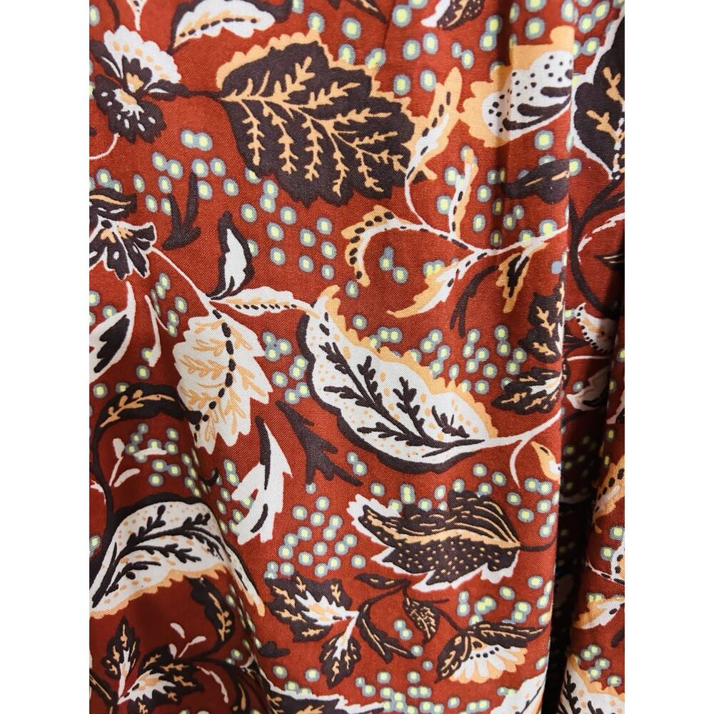 Jessica Simpson Leaves Blouse Kimono Sleeve Size Large - Picture 6 of 6